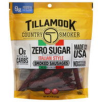 Tillamook Smoked Sausages, Zero Sugar, Italian Style - 4 Ounce 