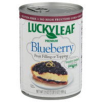 Lucky Leaf Fruit Filling or Topping, Premium, Blueberry - 21 Ounce 