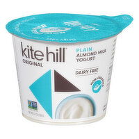 Kite Hill Almond Milk Yogurt, Dairy Free, Plain - 5.3 Ounce 