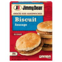 Jimmy Dean Jimmy Dean Snack Size Biscuit Breakfast Sandwiches with Sausage, Frozen, 20 Count