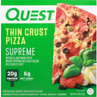 Quest Pizza, Thin Crust, Supreme - 13.3 Ounce 