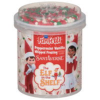 Pillsbury Whipped Frosting, Santaverse, Peppermint Vanilla - 12 Ounce 