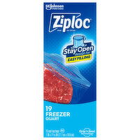 Ziploc Seal Top Bags, Freezer, Quart - 19 Each 