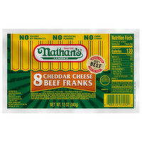 Nathan's Famous Beef Franks, Cheddar Cheese - 8 Each 