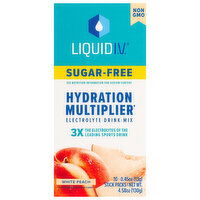 Liquid I.V. Electrolyte Drink Mix, Sugar-Free, White Peach - 10 Each