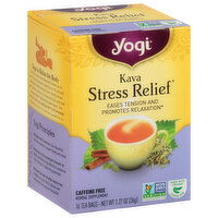 Yogi Herbal Supplement, Caffeine Free, Kava, Stress Relief, Tea Bags - 16 Each 