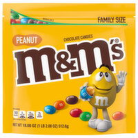 M&M's Chocolate Candies, Peanut, Family Size - 18.08 Ounce 