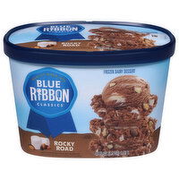 Blue Ribbon Classics Frozen Dairy Dessert, Rocky Road - 48 Fluid ounce 