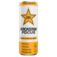 Rockstar Energy Drink, Orange Pineapple, Sugar Free - 12 Fluid ounce 