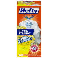 Hefty Kitchen Drawstring Bags, Tall, Fabuloso Lemon - 40 Each 