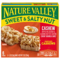 Nature Valley Granola Bars, Chewy, Cashew - 6 Each 