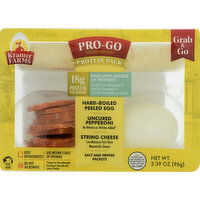 Kramer Farms Protein Pack, Hard Boiled Peeled Egg, Uncured Pepperoni, String Cheese - 3.39 Ounce