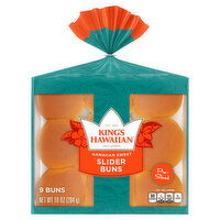 King's Hawaiian Slider Buns, Hawaiian Sweet, Pre-Sliced - 9 Each 