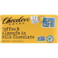 Chocolove Milk Chocolate, Toffee & Almonds, 33% Cocoa Content - 1.3 Ounce 