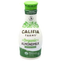 Califia Farms Almondmilk, Unsweetened, Organic - 48 Fluid Ounce