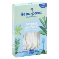 Repurpose Forks, Ultra Strong, Compostables - 24 Each 