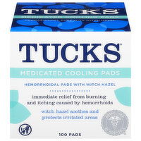 Tucks Medicated Cooling Pads - 100 Each