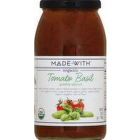 Made With Pasta Sauce, Organic, Tomato Basil - 25 Ounce 