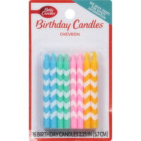 Betty Crocker Birthday Candles, Chevron, 2.25 Inch - 16 Each