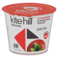 Kite Hill Almond Milk Yogurt, Dairy Free, Strawberry - 5.3 Ounce 