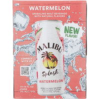 Malibu Splash Watermelon Sparkling Malt Beverage Can, 4 cans / 12 fl oz     - 12 Ounce 