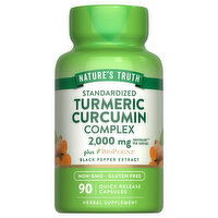 Nature's Truth Turmeric Curcumin Complex, 2000 mg, Standardized, Quick Release Capsules - 90 Each 