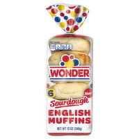 Wonder English Muffins, Sourdough - 6 Each 