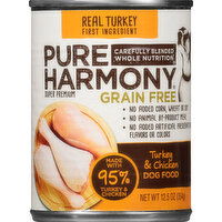 Pure Harmony Dog Food, Super Premium, Grain Free, Turkey & Chicken