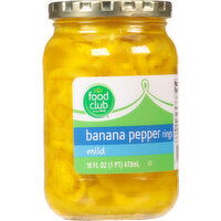 Food Club Banana Pepper Rings, Mild - 16 Fluid ounce 