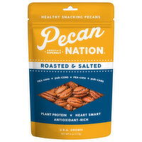 Pecan Nation Pecans, Roasted & Salted - 4 Ounce 