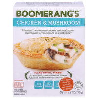 Boomerang's Pastry, Chicken & Mushroom - 6 Ounce 