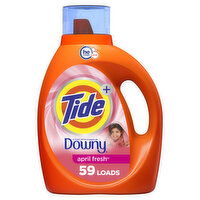 Tide Plus A Touch of Downy Liquid Laundry Detergent, April Fresh Scent - 84 Fluid ounce 