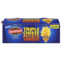 Idahoan Potato Shreds, Seasoned, Triple Cheese - 2 Each 