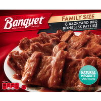 Banquet Boneless Patties, Backyard BBQ, Family Size - 6 Each 