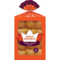 King's Hawaiian Rolls, Honey Wheat - 12 Each 