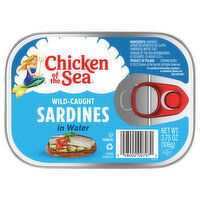 Chicken of the Sea Sardines, in Water, Wild-Caught - 3.75 Ounce 