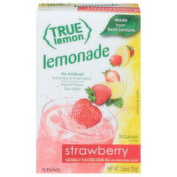 True Lemon Drink Mix, Lemonade, Strawberry, Packets - 10 Each 