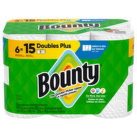 Bounty White 2-Ply Select-A-Size Double Plus Rolls Paper Towels - 6 Each