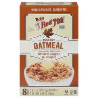 Bob's Red Mill Oatmeal, Instant, Brown Sugar & Maple - 8 Each 