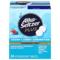 Alka-Seltzer Plus Cough & Chest Congestion, Maximum Strength, Cool Blueberry Pomegranate Flavor