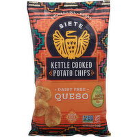 Siete Potato Chips, Queso, Kettle Cooked - 5.5 Ounce