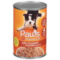 Paws Happy Life Dog Food, Chopped Chicken