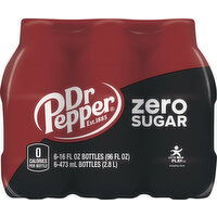 Dr Pepper Soda, Zero Sugar, 6 Pack - 6 Each 