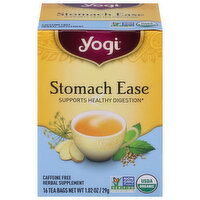 Yogi Stomach Ease, Caffeine Free, Tea Bags - 16 Each 