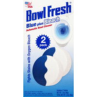 Bowl Fresh Bowl Cleaner, Automatic, Blue Plus Bleach, 2 Pack - 2 Ounce 