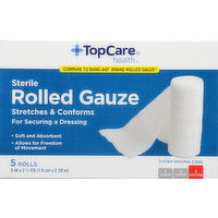 TopCare Rolled Gauze, Sterile - 5 Each 