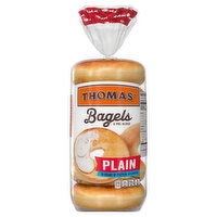 Thomas' Bagels, Plain, Pre-Sliced - 6 Each 