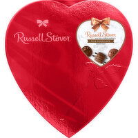 Russell Stover Valentine's Day Red Foil Heart Milk Chocolate Assortment Gift Box - 9 Each 