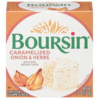 Boursin Cheese, Gourmet, Caramelized Onion & Herbs, Spreadable - 5.3 Ounce 