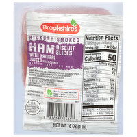 Brookshire's Ham with Natural Juices, Hickory Smoked, Biscuit Slices - 16 Ounce 